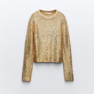 Metallic gold sweater